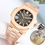 Patek Philippe Nautilus 5711 Date Sweep Seconds Rose Gold Strap 40mm 9015 Movement Grey Dial Watch